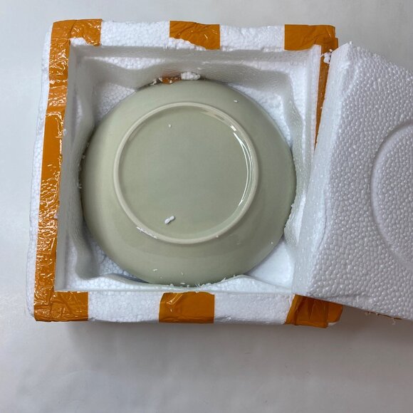 Ceramic Bohemian Mandala Decorative Plate 8.5" Beige Red Blue - Picture 6 of 6